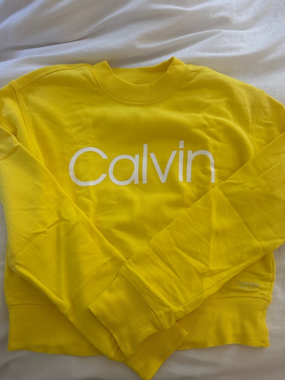 Calvin Klein Yellow Crewneck Sweatshirt